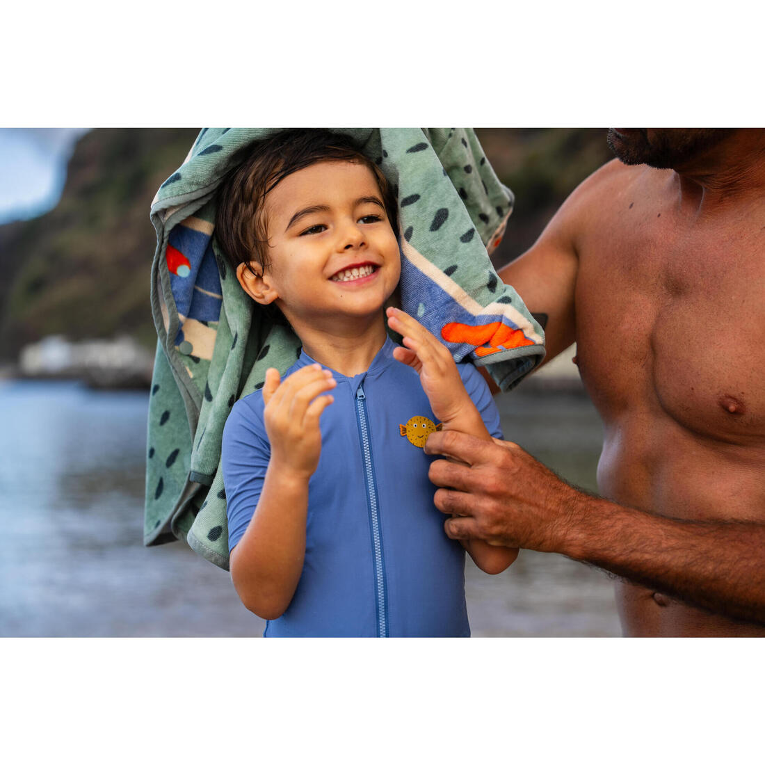 Combinaison de bain manches et jambes courtes Bébé