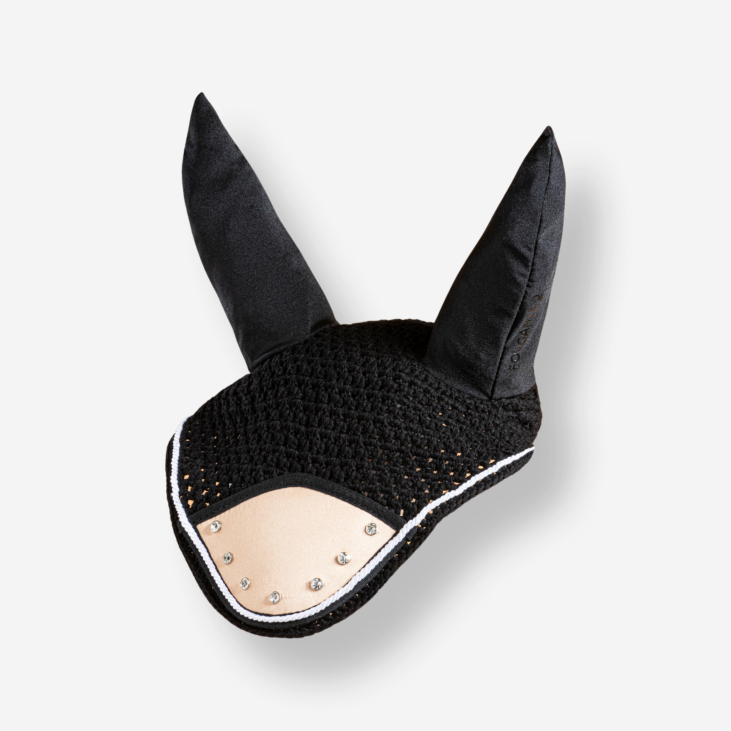 Bonnet équitation Cheval - Strass marine
