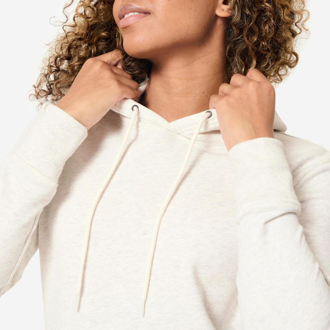 Sweat à capuche en coton fitness femme