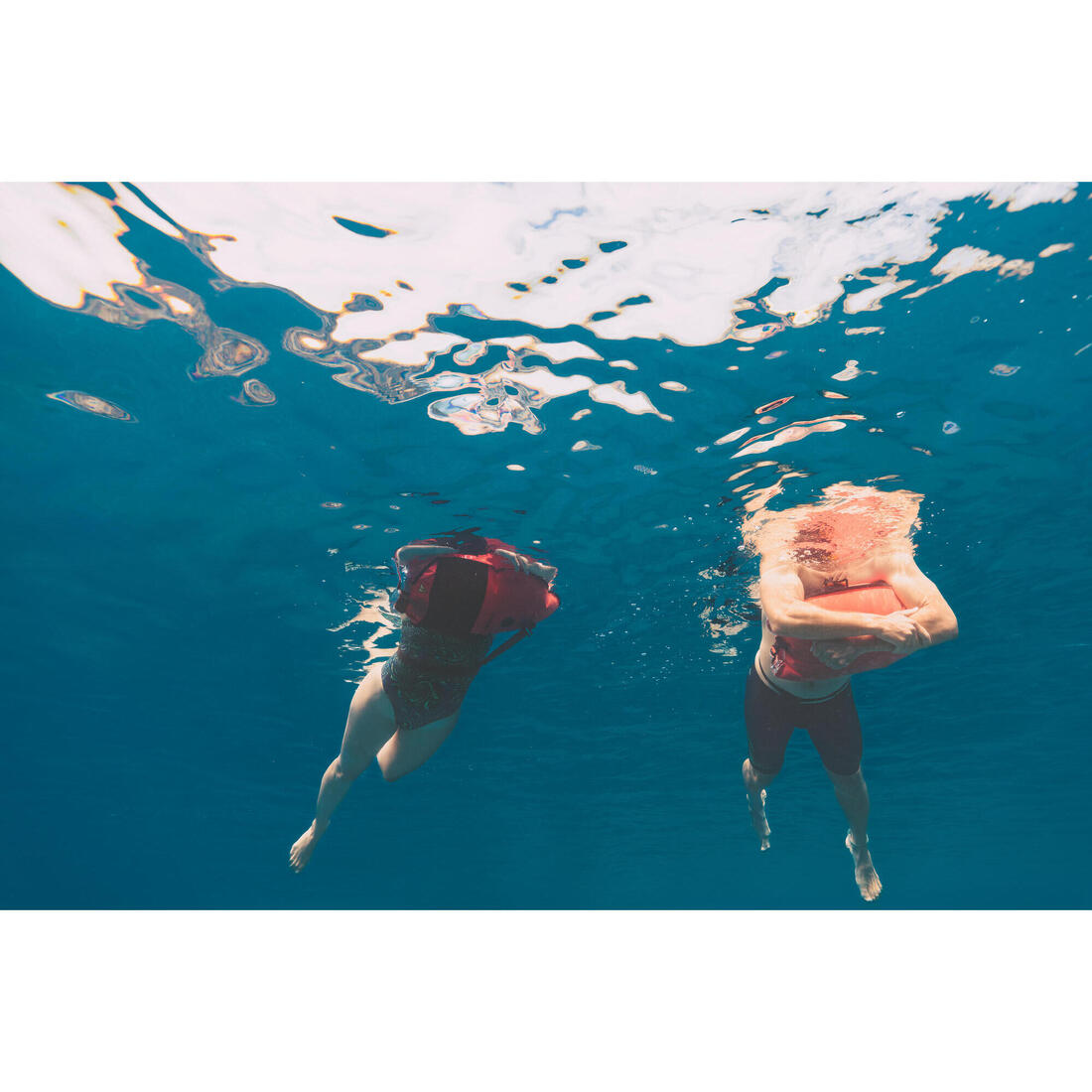 Bouée de nage en eau libre avec compartiment intérieur et filet - OWS500 orange