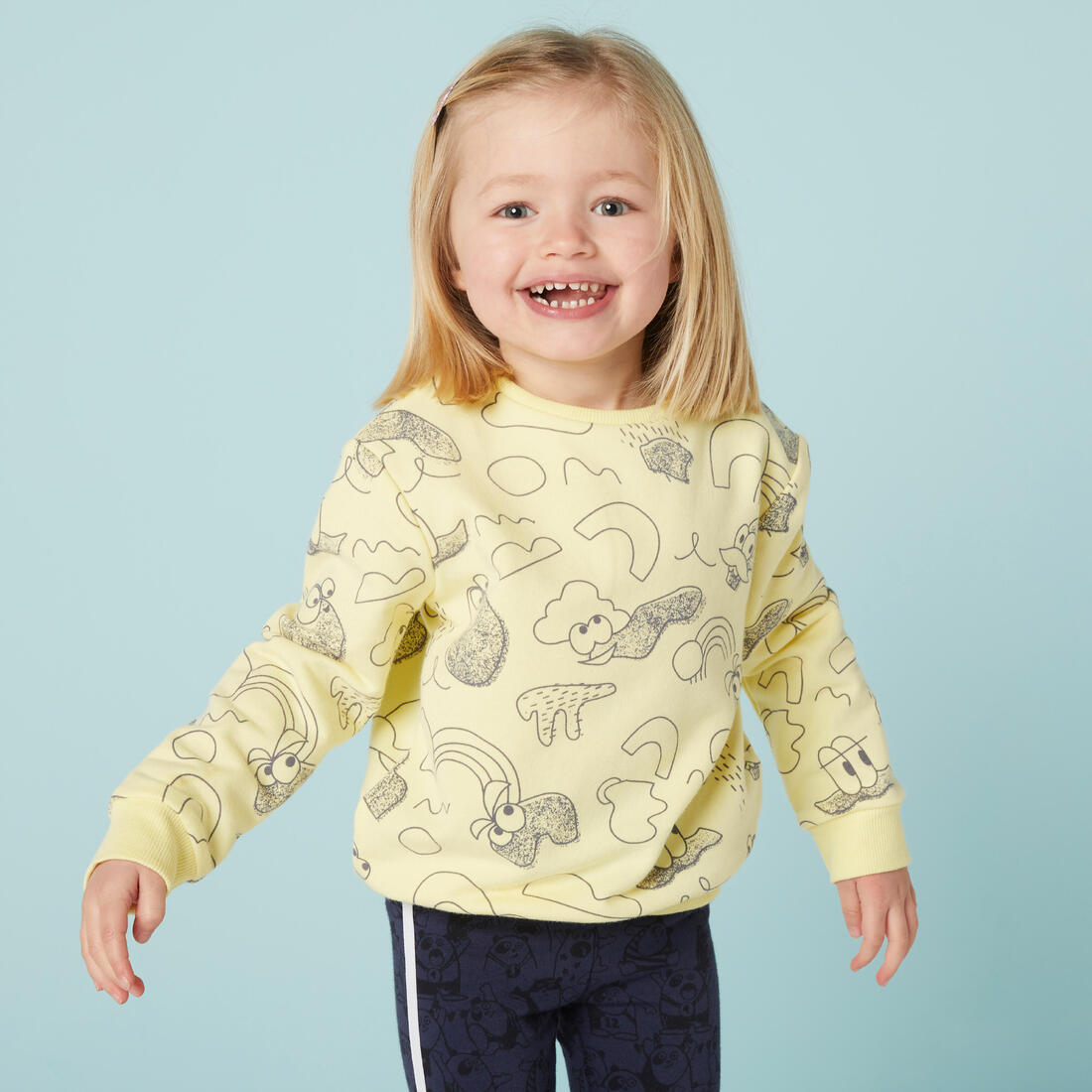 Sweat decat'oons imprimé beige baby gym enfant