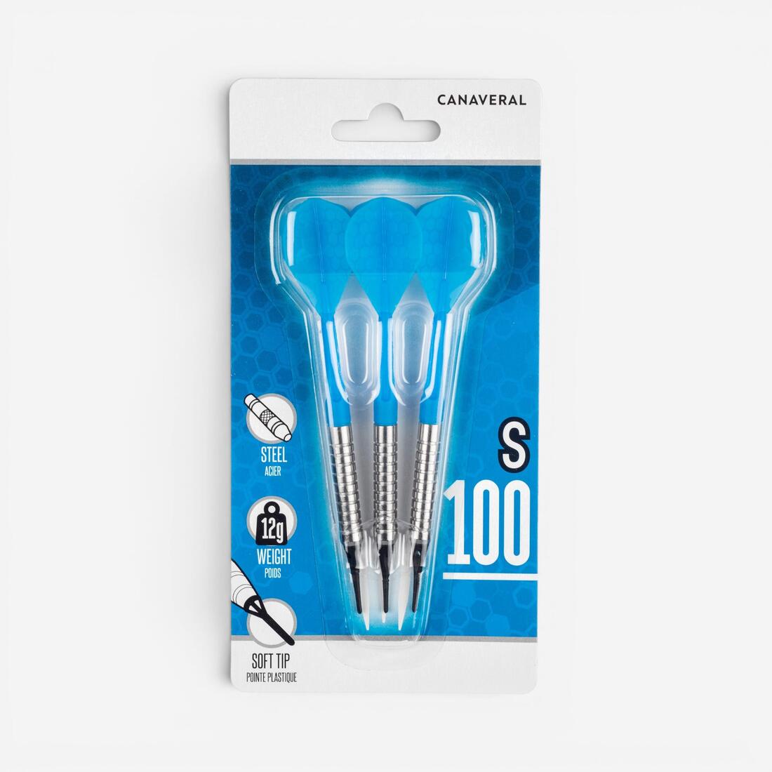 3 FLECHETTES POINTES PLASTIQUE S100