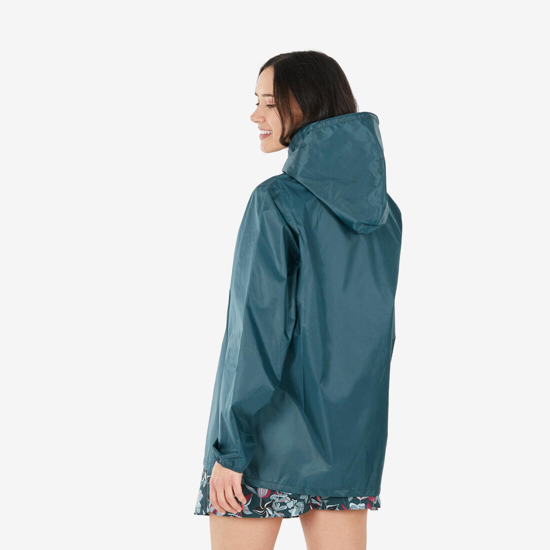 Veste de randonnée déperlante coupe-vent femme, Raincut 1/2 Zip