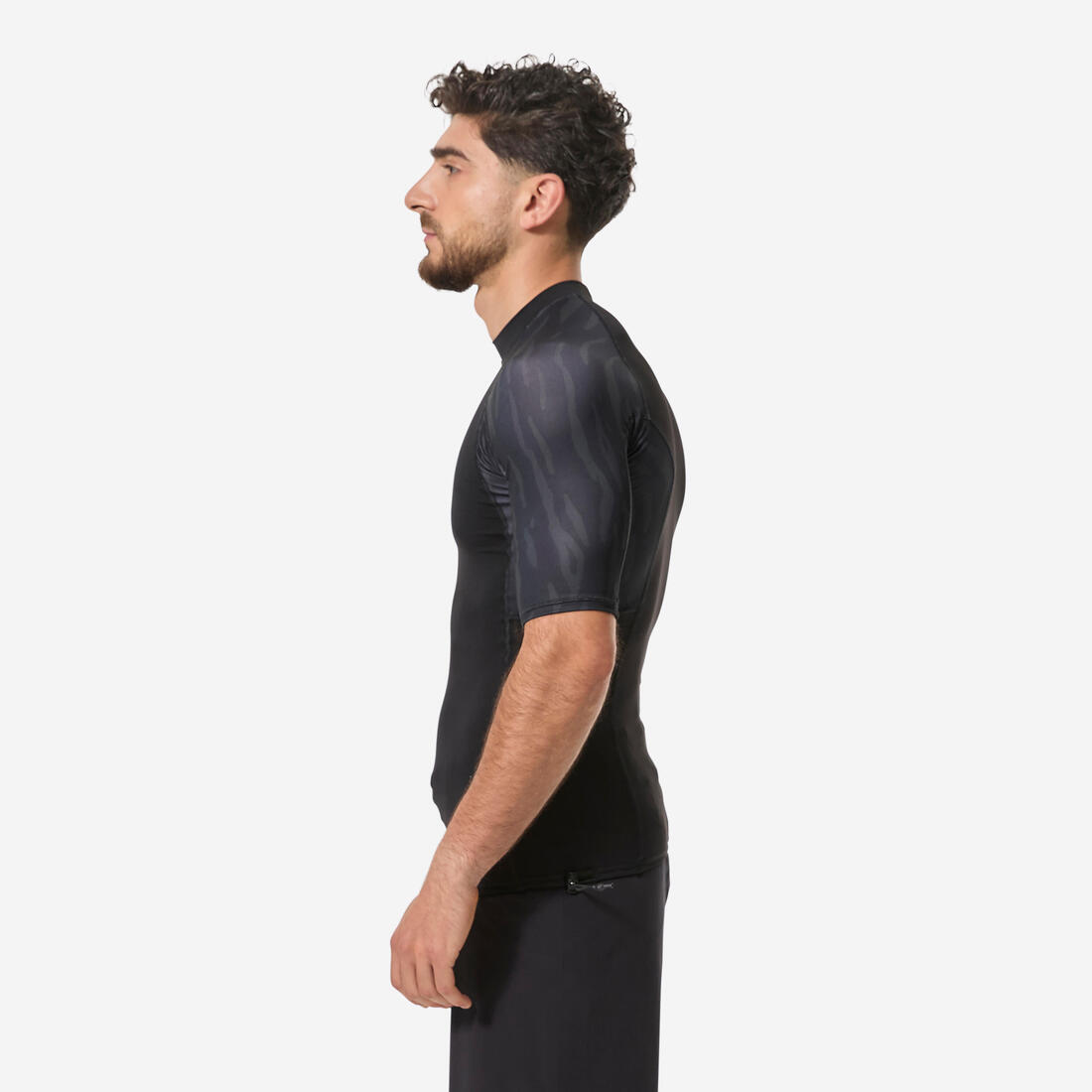Tee shirt anti uv manches courtes homme - 500 bleu palmeraie