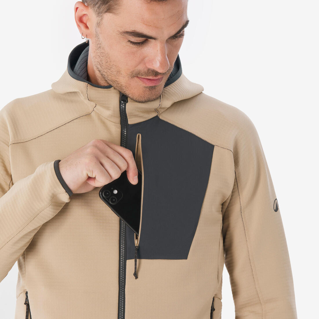 Polaire de randonnée montagne homme, MH500 full zip