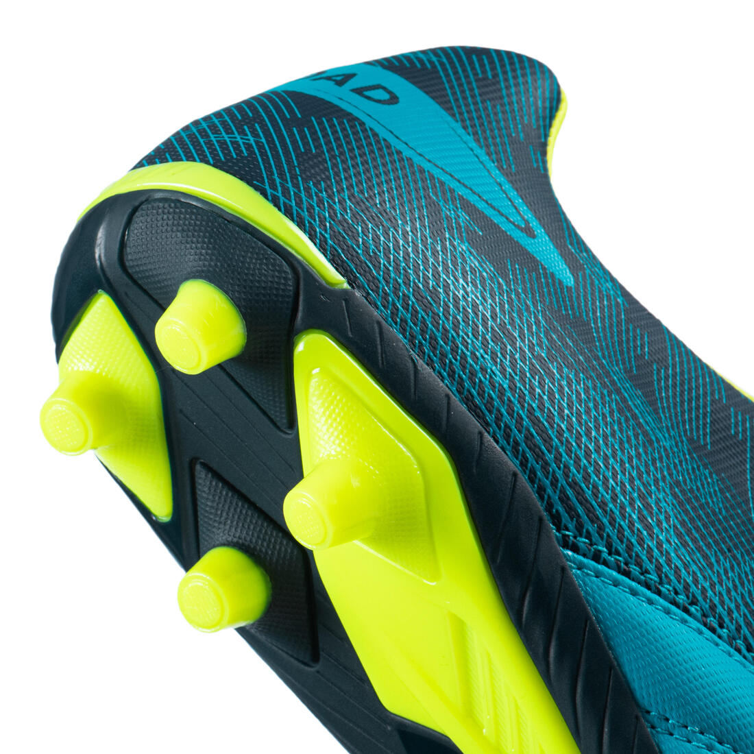 CHAUSSURES DE RUGBY MOULÉES TERRAIN SEC R500 ENFANT bleu indigo
