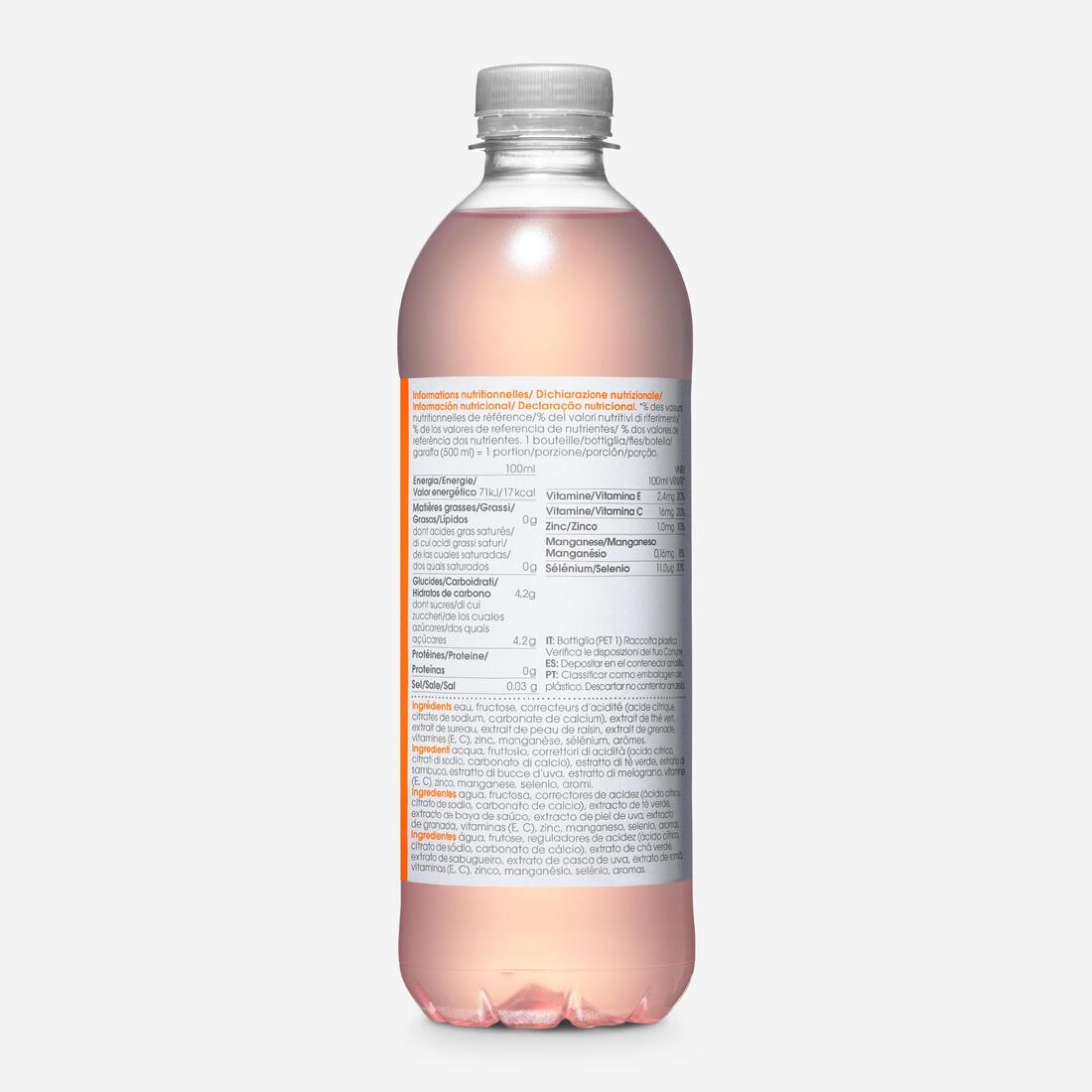 Boisson enrichie en vitamines pêche, Antioxidant 500ml