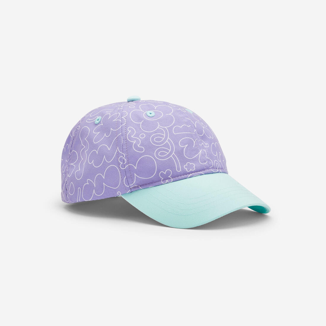 Casquette multisport ajustable bébé mixte, Rose blanc terracotta