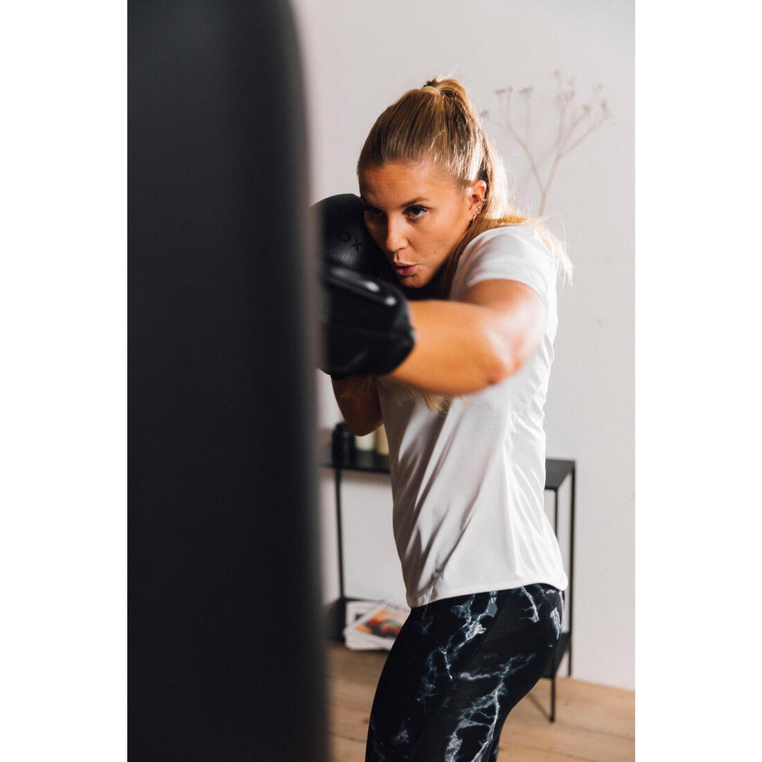 Gants de boxe avec intérieur 100% ventilé adulte, rose et