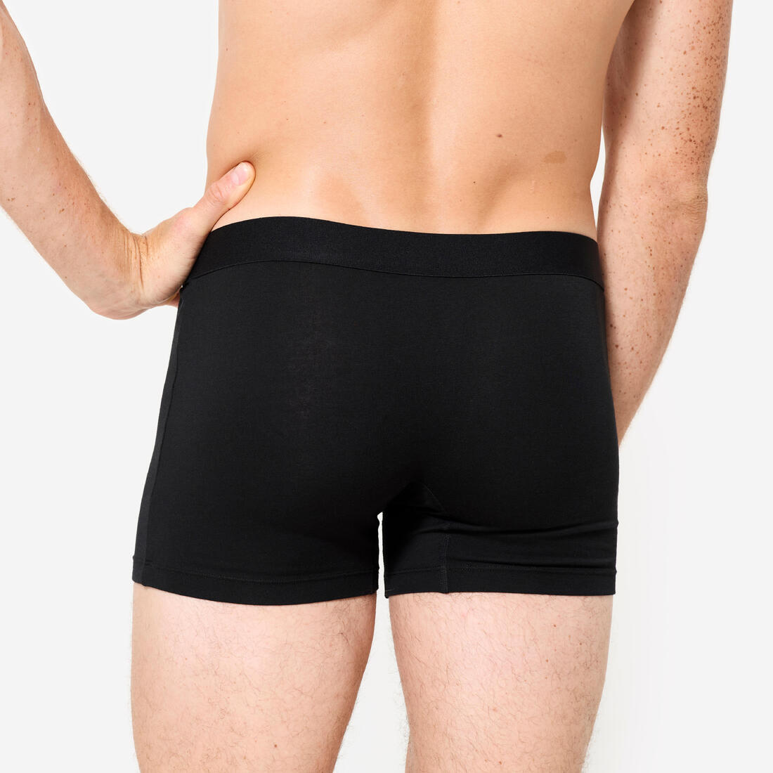 Lot de 3 boxers en coton Homme - Noir/Gris/Bleu