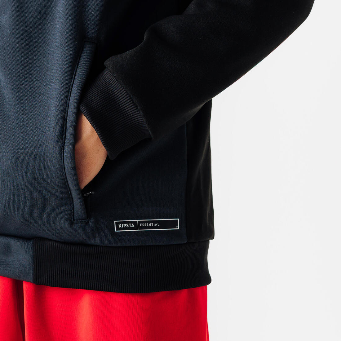 Veste de football d'entrainement essential noire et grise