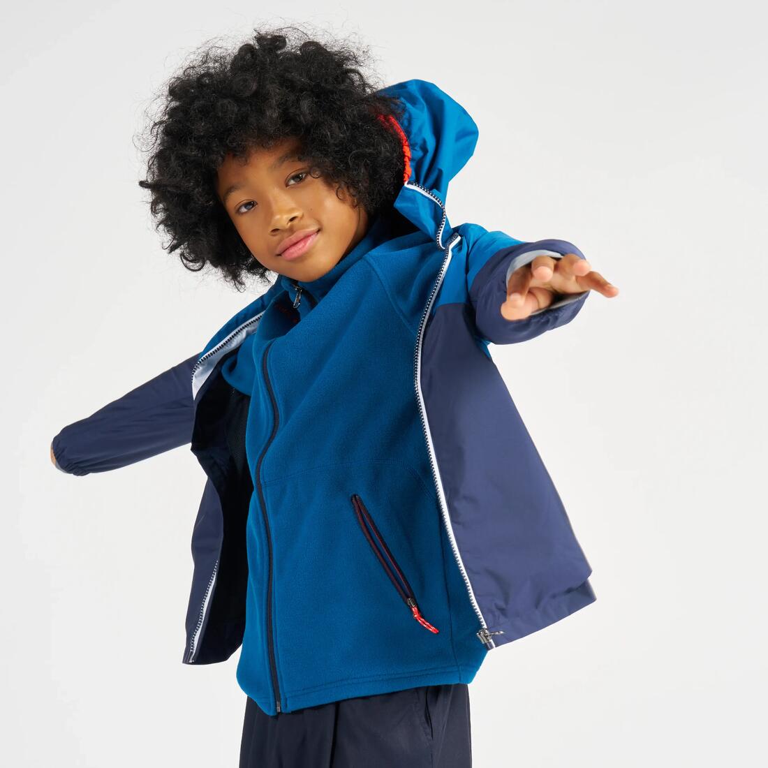 Veste imperméable et coupe vent de voile enfant, 100 navy