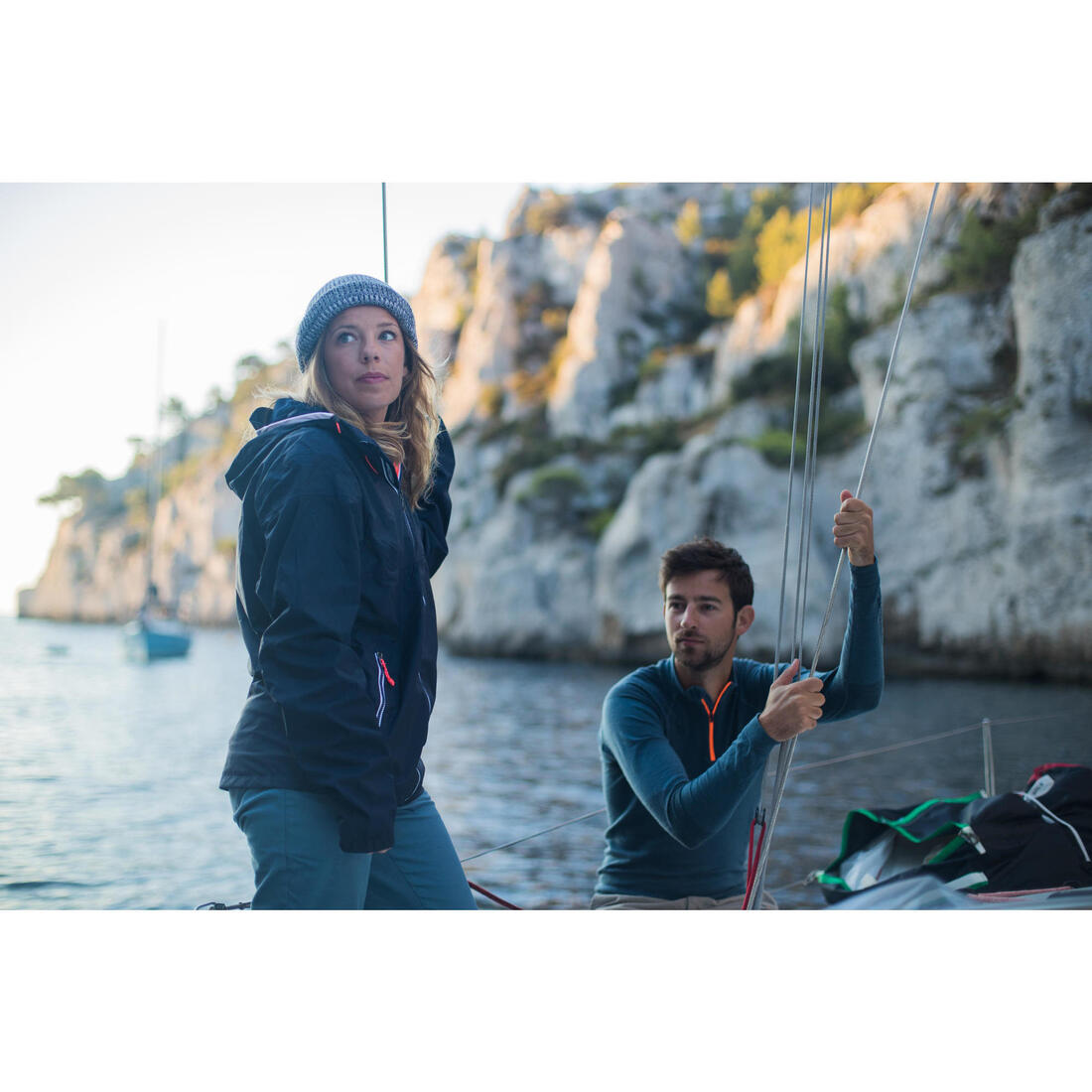 Veste imperméable de voile - veste de pluie sailing 100 femme