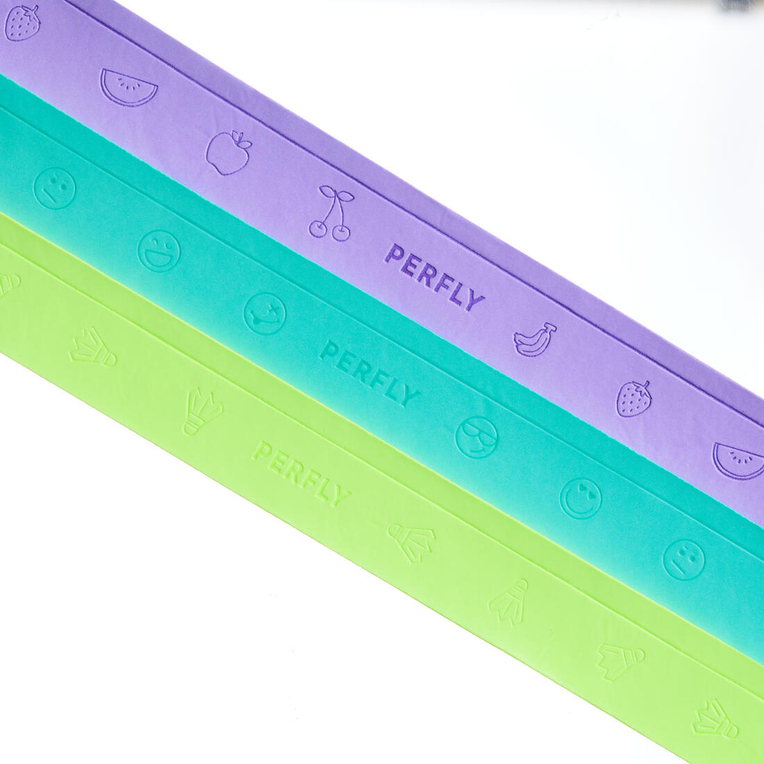 Lot de 3 Surgrips de Badminton, Fun Overgrip Violet/Vert Menthe