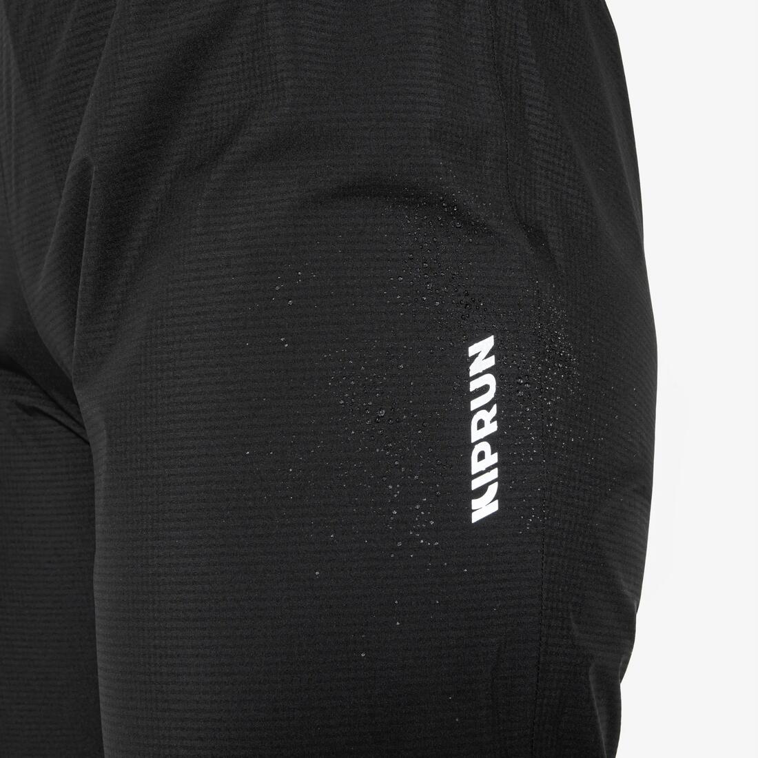 Pantalon imperméable de running & trail running Femme - KIPRUN Run 900 Rain Noir