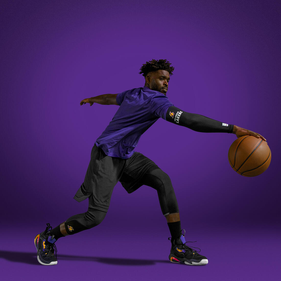 Legging basketball 3/4 nba los angeles lakers homme/femme - 500