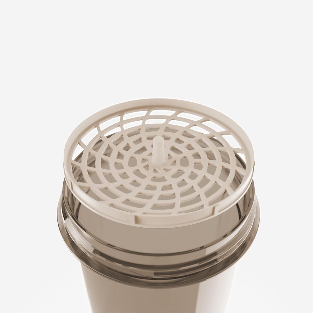 Mini shaker beige avec tamis 300ml