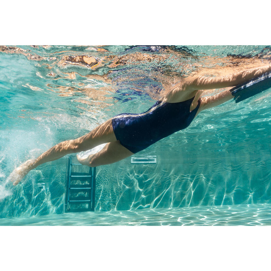 Maillot de bain 1 pièce shorty natation Fille ado
