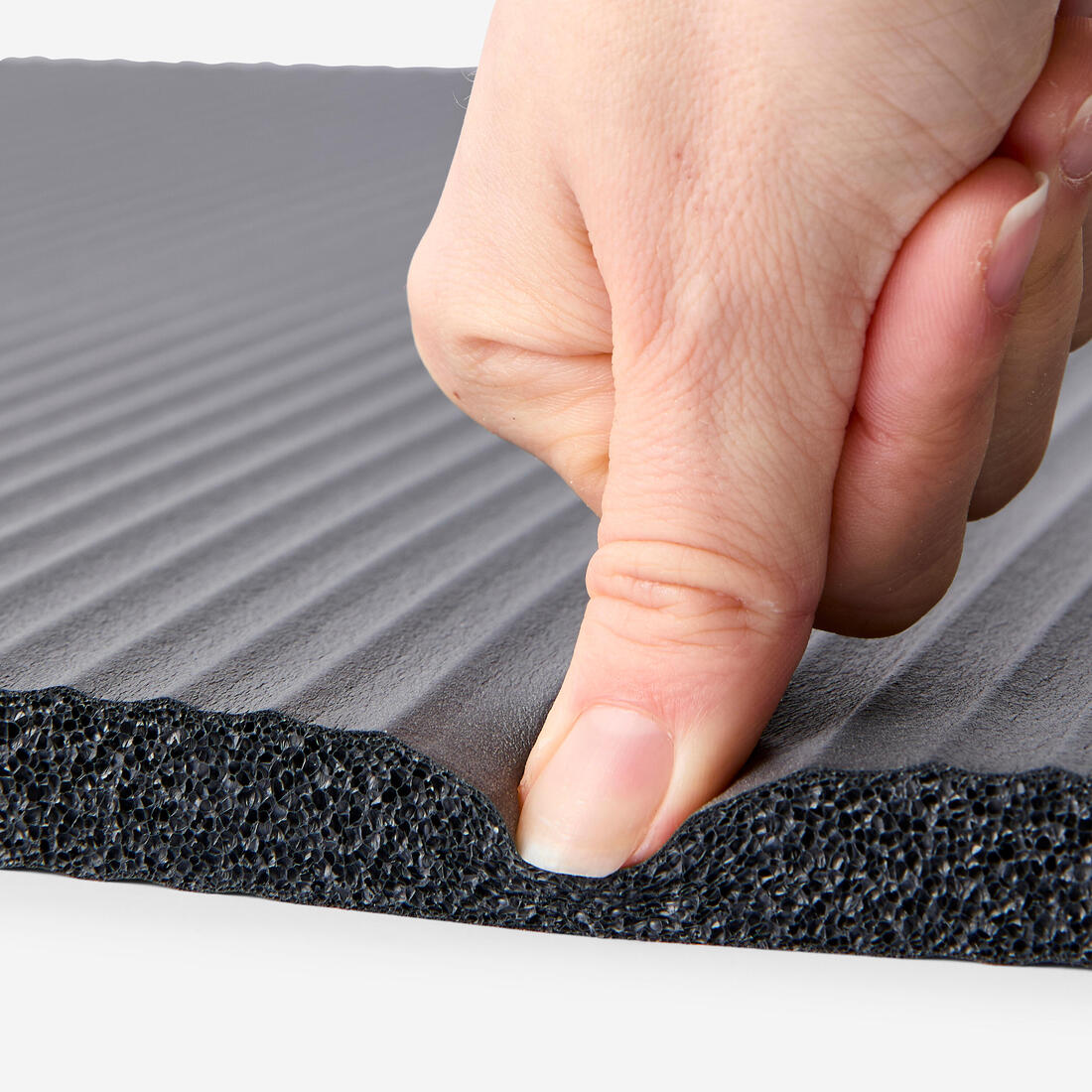 Tapis de Pilates large et ultra confort épaisseur 20 mm, noir