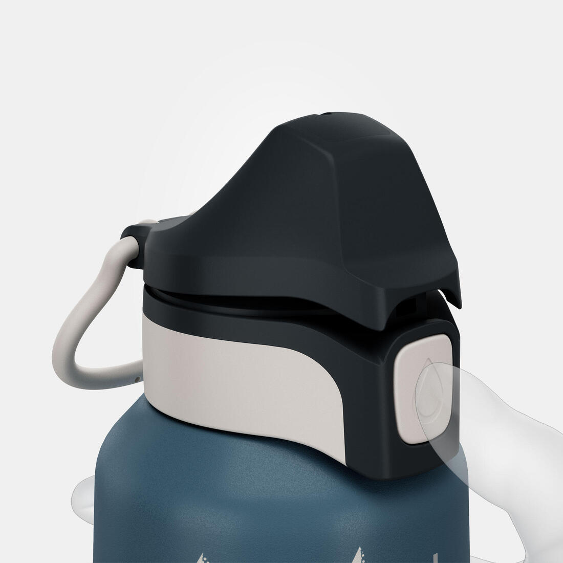 Gourde 500 enfant 0,6l en inox avec bouchon instantané pour la randonnée