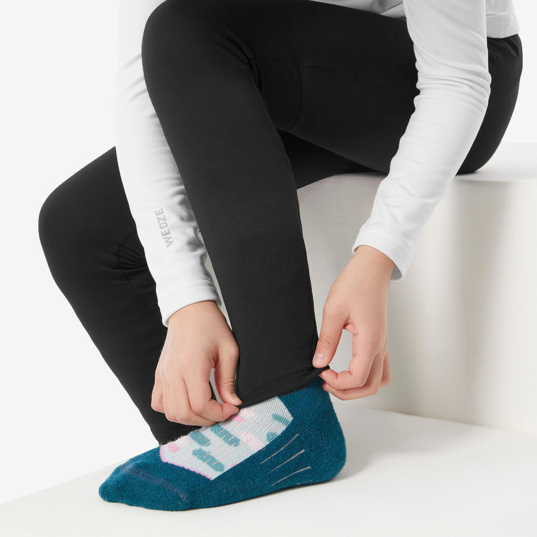 Sous-vêtement pantalon thermique de ski enfant 4-14 ans, BL 500