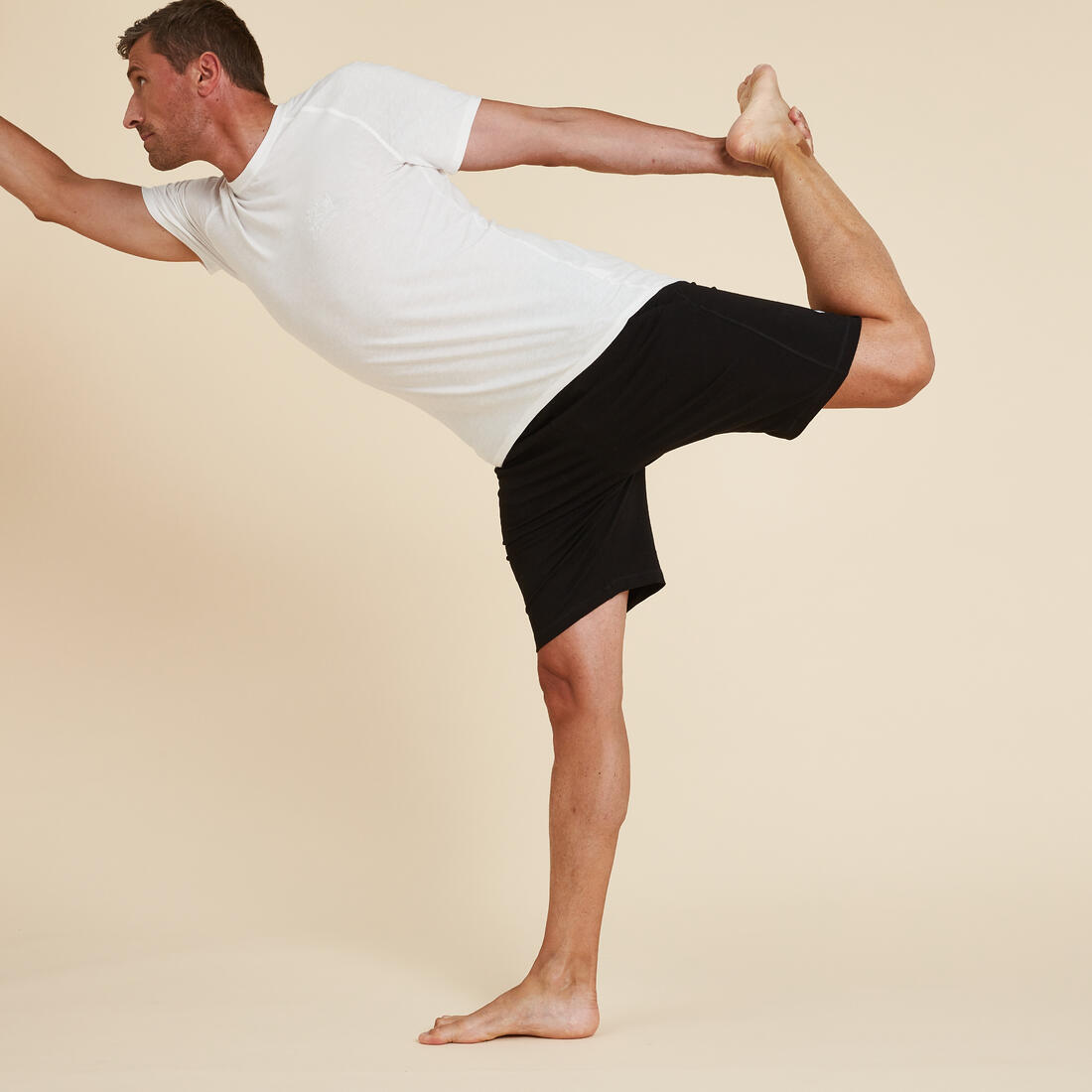 SHORT YOGA COTON HOMME GRIS