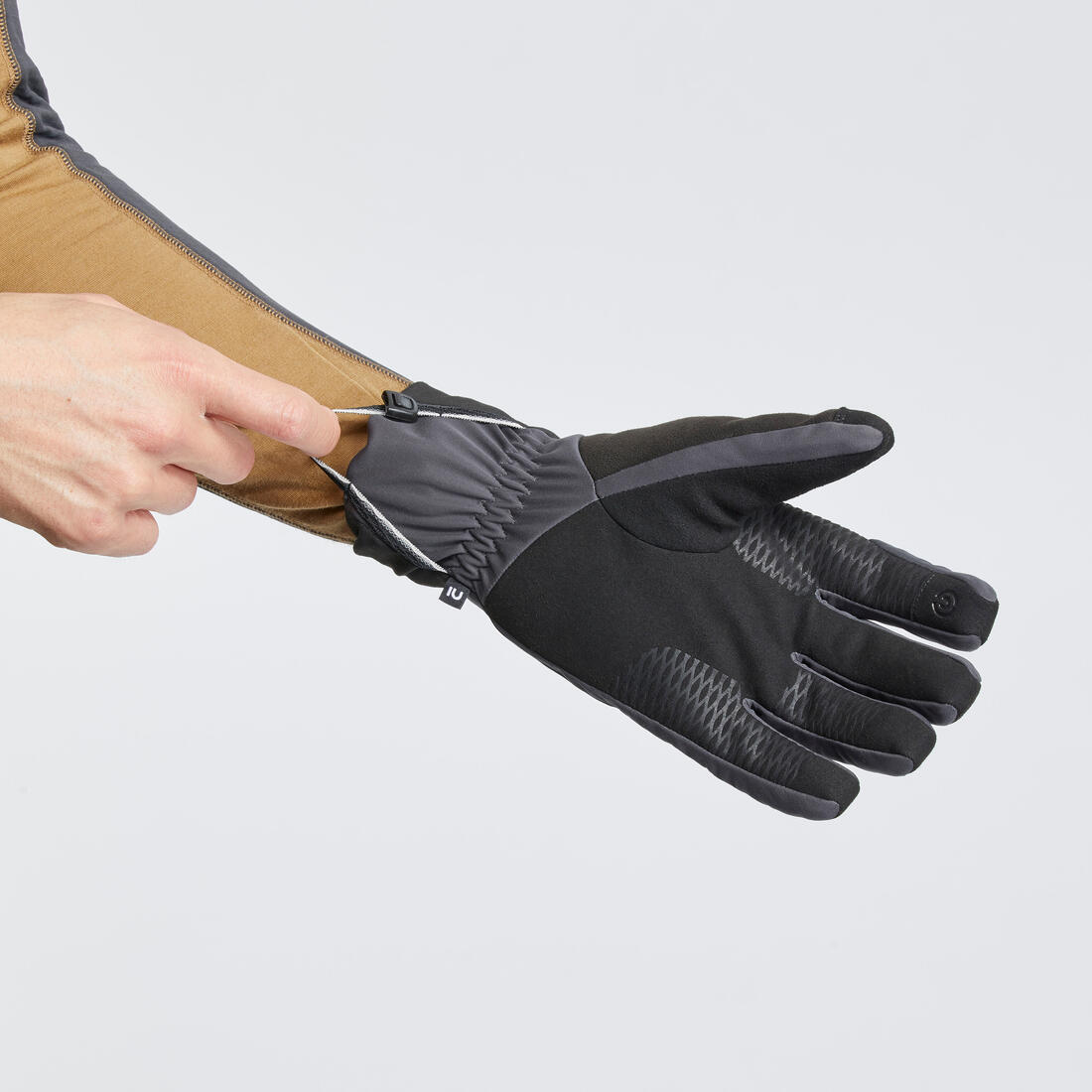 Gants tactiles coupe-vent de trekking adulte, MT900 gris