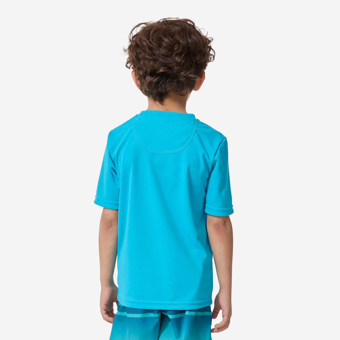 Water tee shirt anti uv surf enfant vert turquoise imprimé