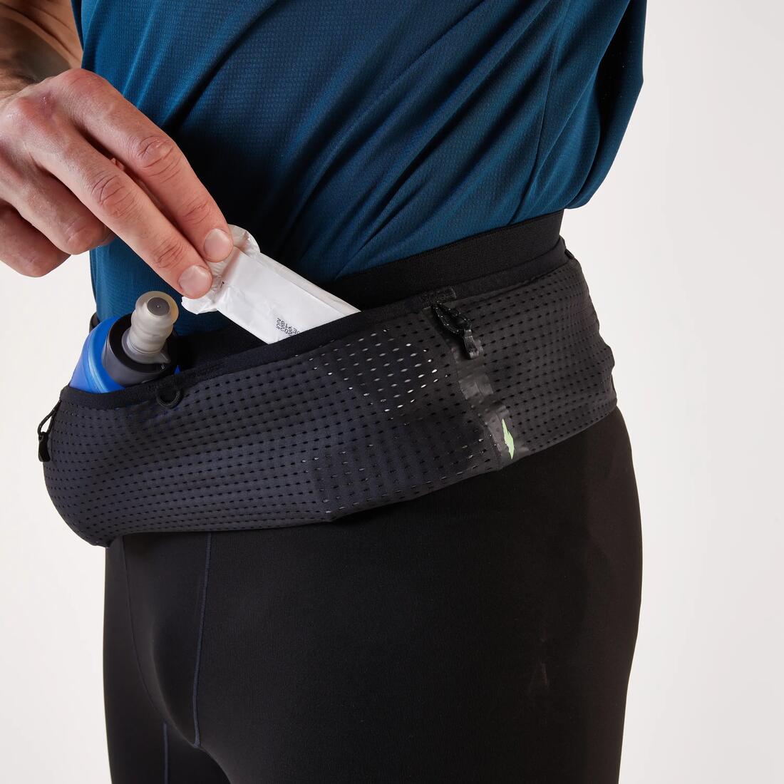 Ceinture hydratation de running porte flasques noire