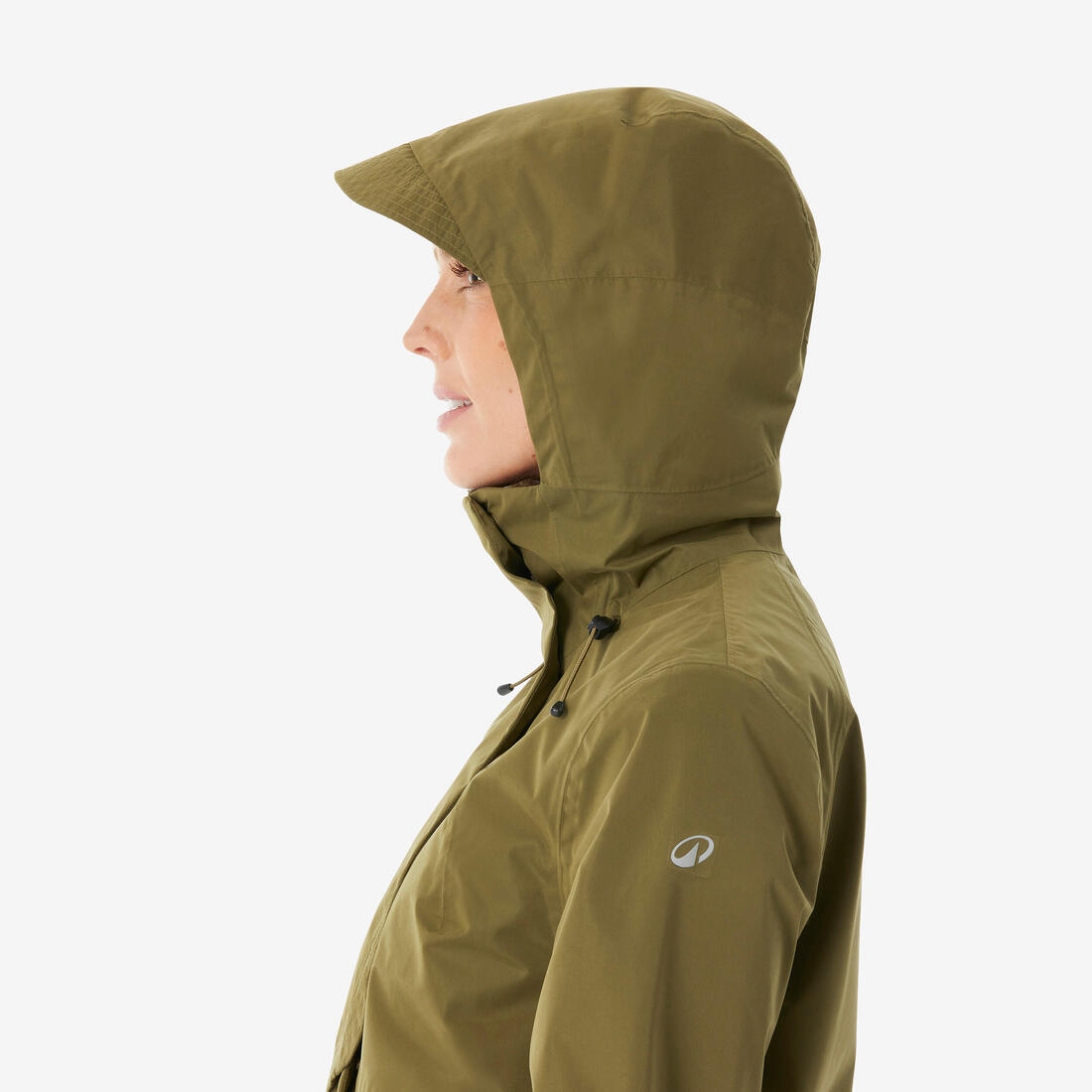 Veste longue imperméable femme, NH500