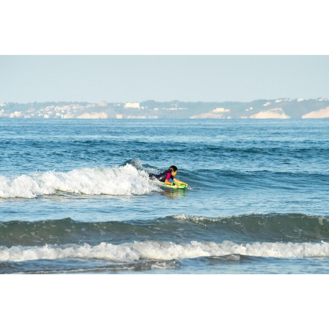 Bodyboard 100 bleu 1er prix technique enfant 6-12 ans 35" + leash