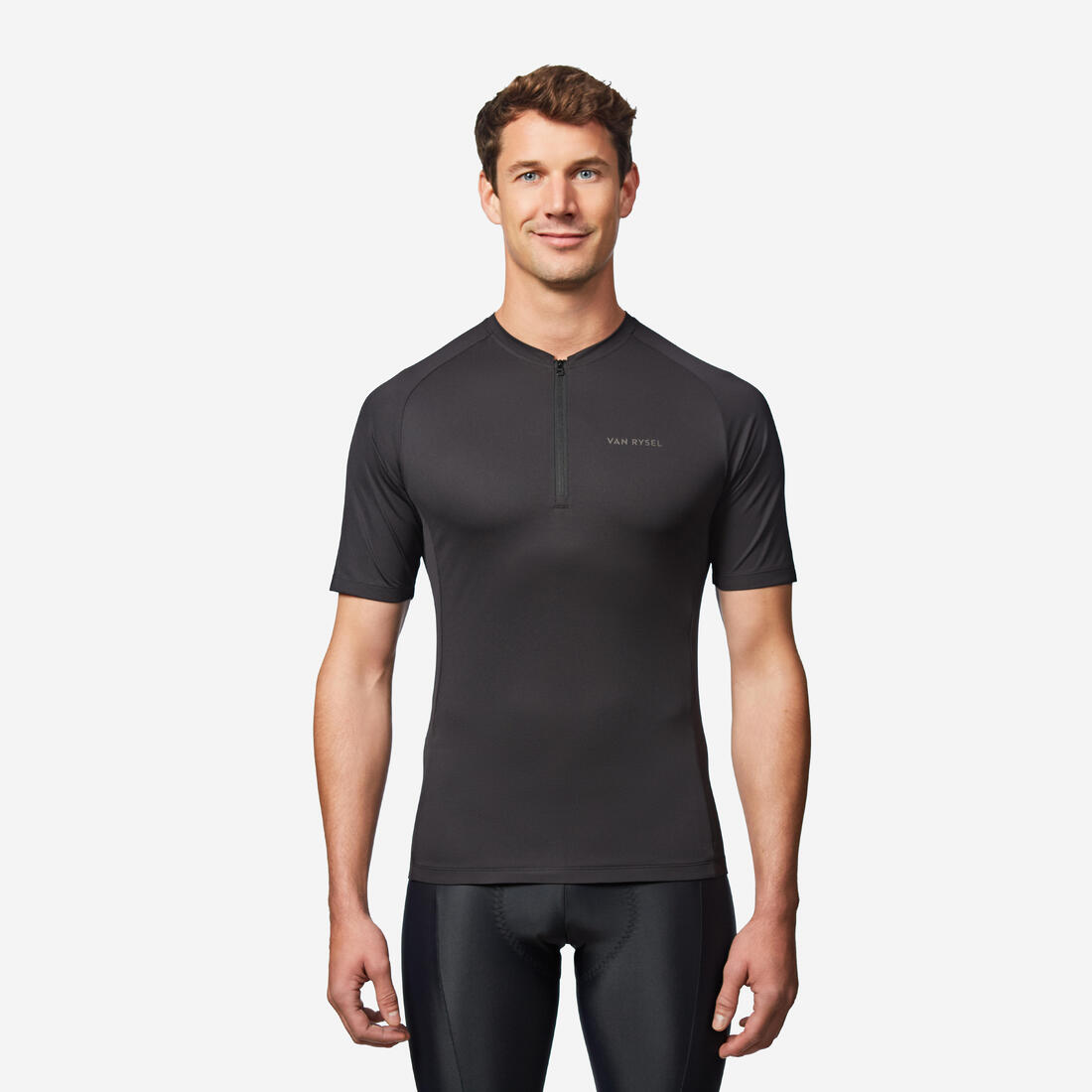 MAILLOT MANCHES COURTES VELO ROUTE TRIBAN ESSENTIEL NOIR