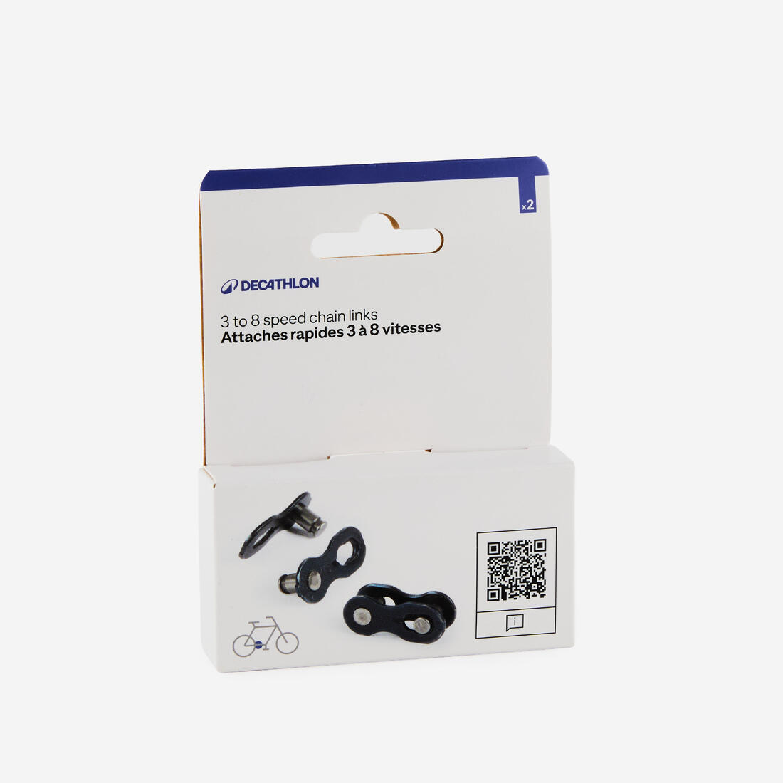 Lot de 2 paires d'attaches rapide pour chaine 3 à 8 vitesses