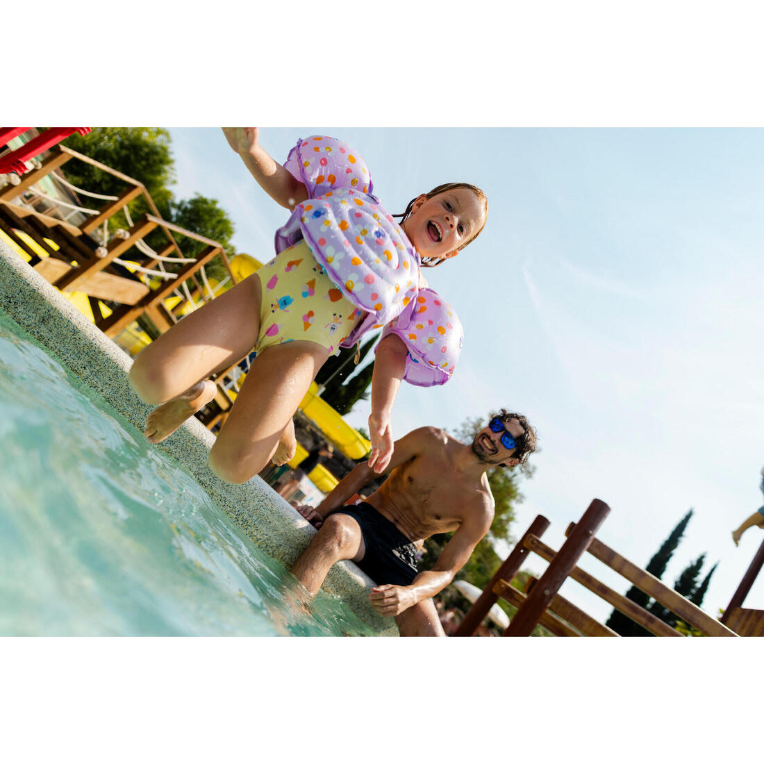 Brassards De Piscine Evolutif Enfant - Tiswim print savane