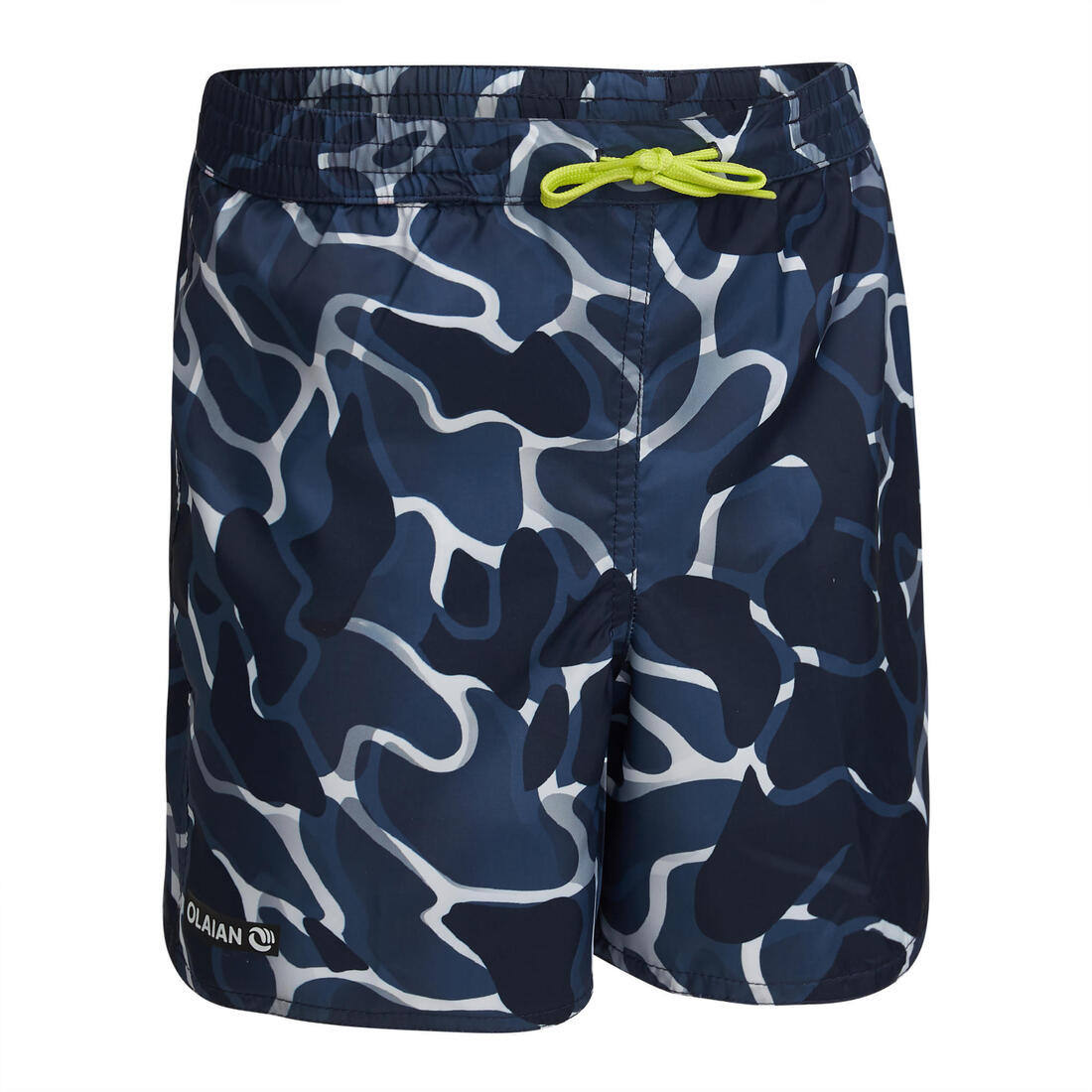 Short de bain 100 bleu noir