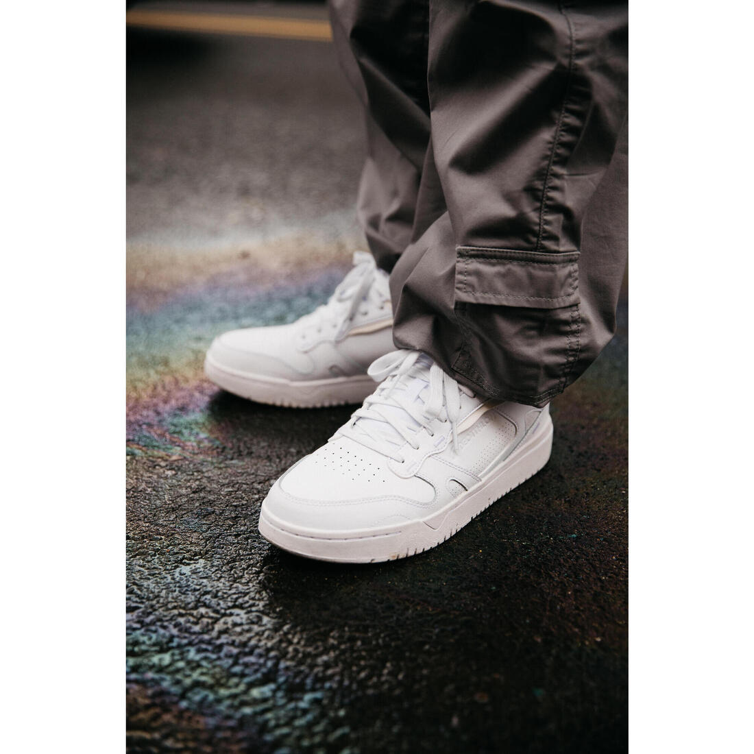 Baskets en cuir CJ80 homme blanche