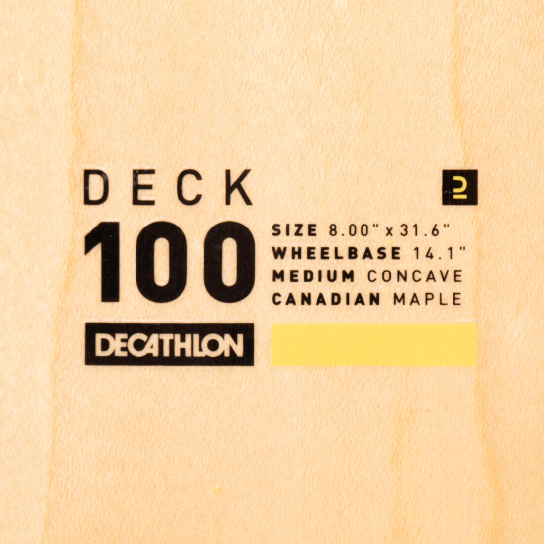 Planche de skate pre-grippee en erable dk100 taille 8"