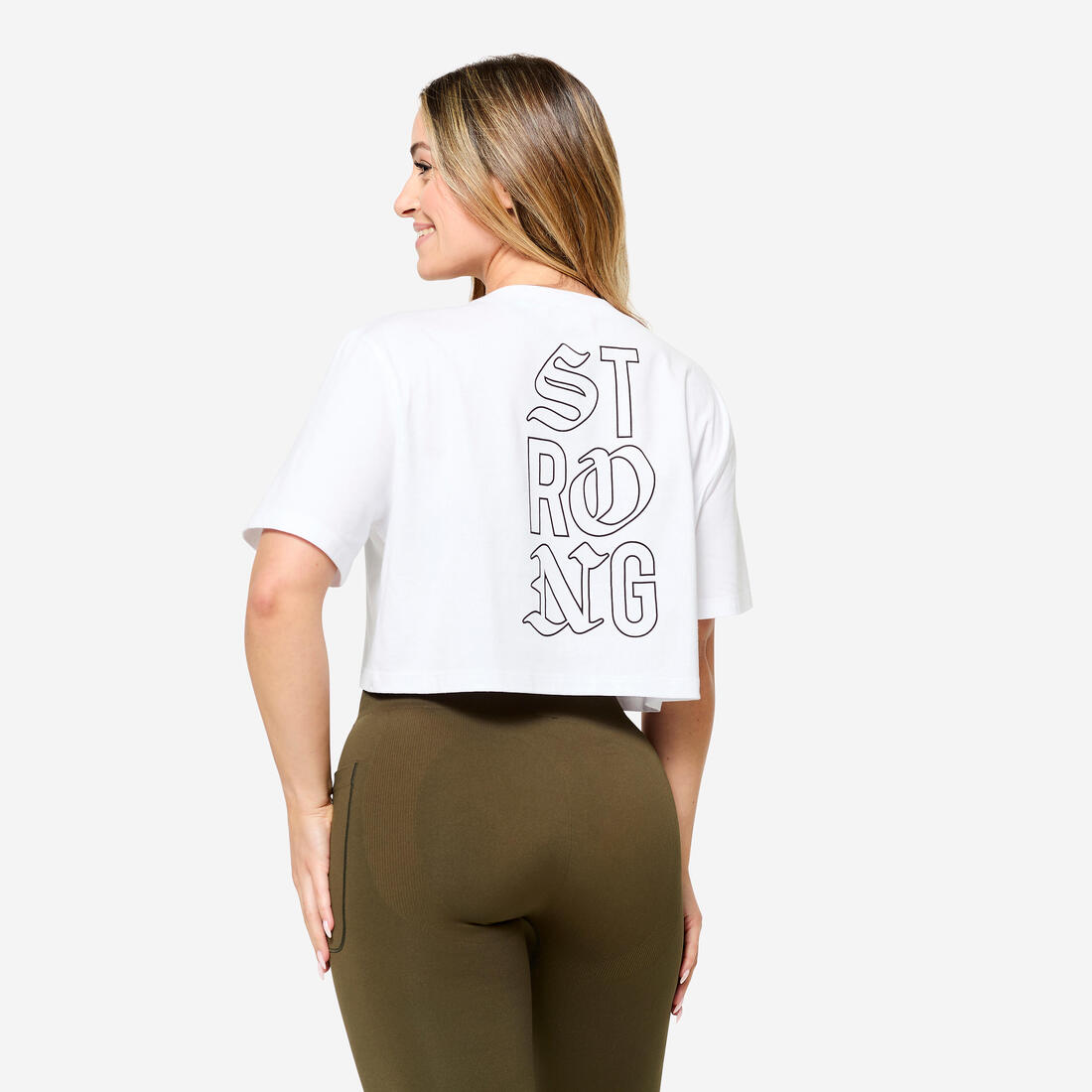 Crop top de musculation coupe ample femme