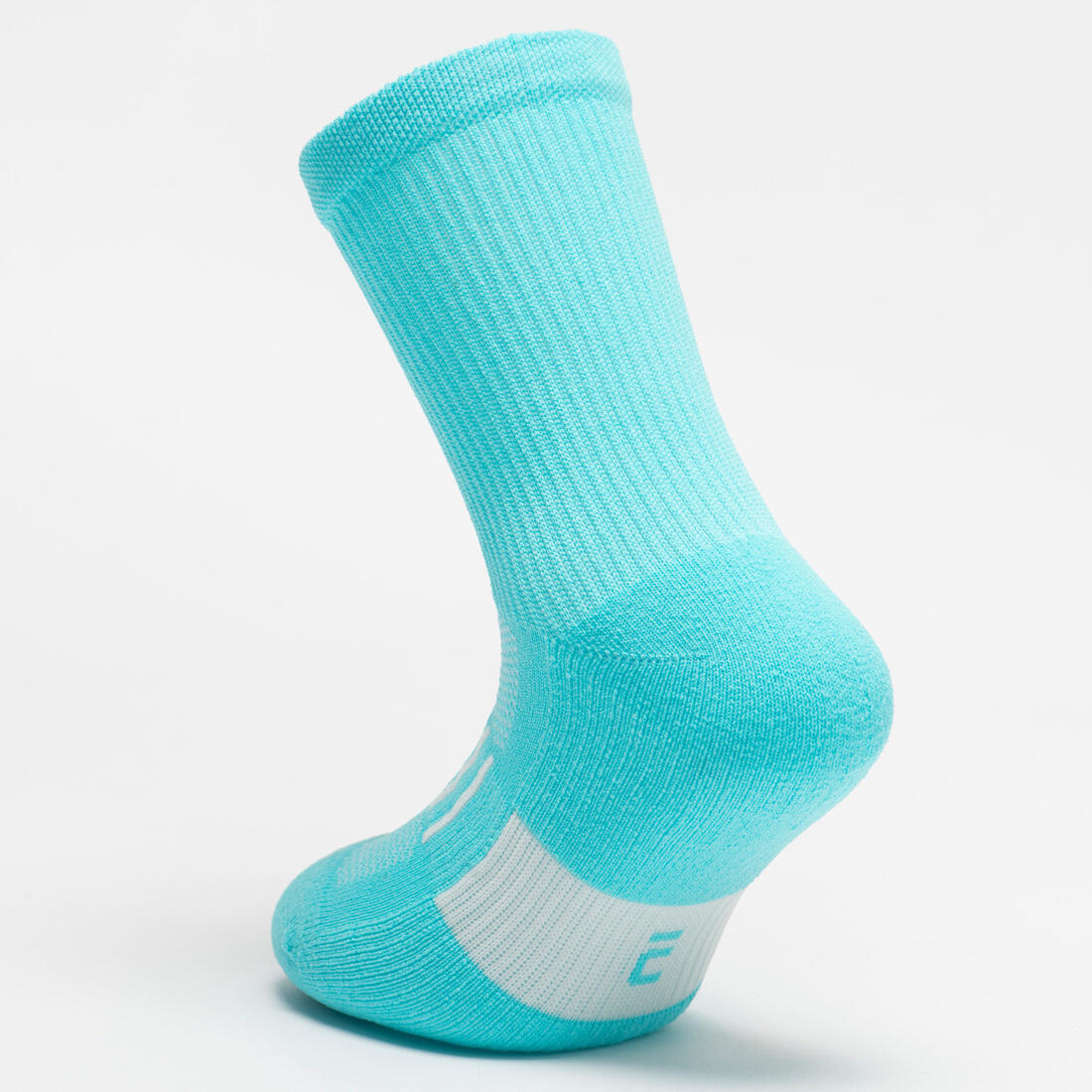 Lot X2 de chaussettes enfant AT 500 mid turquoise et rayées turquoises grises