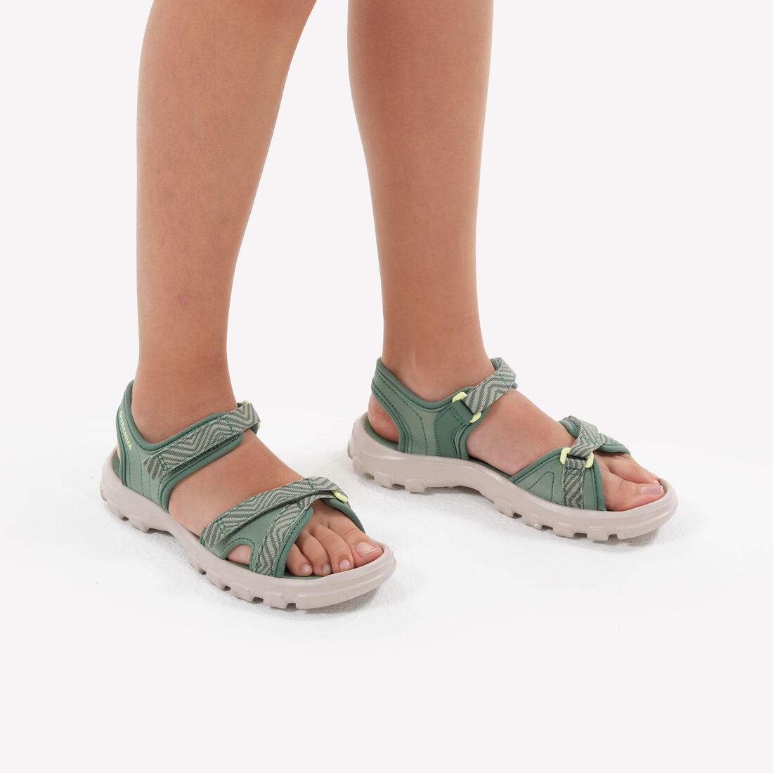 Sandales de randonnée enfant - MH100 KID bleues et jaunes - 24 AU 31
