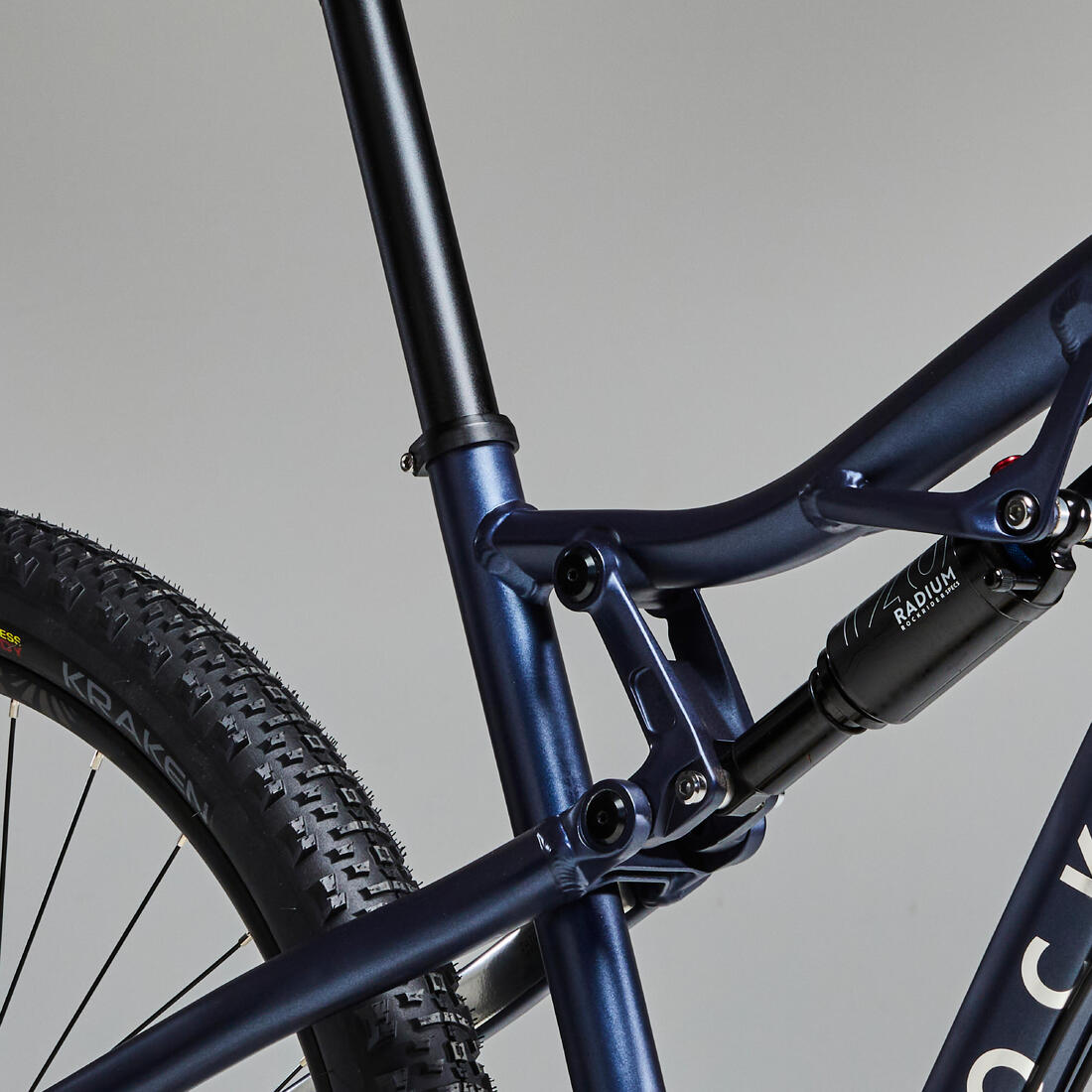 Vélo VTT CROSS COUNTRY RACE 100 S cadre aluminium Bleu