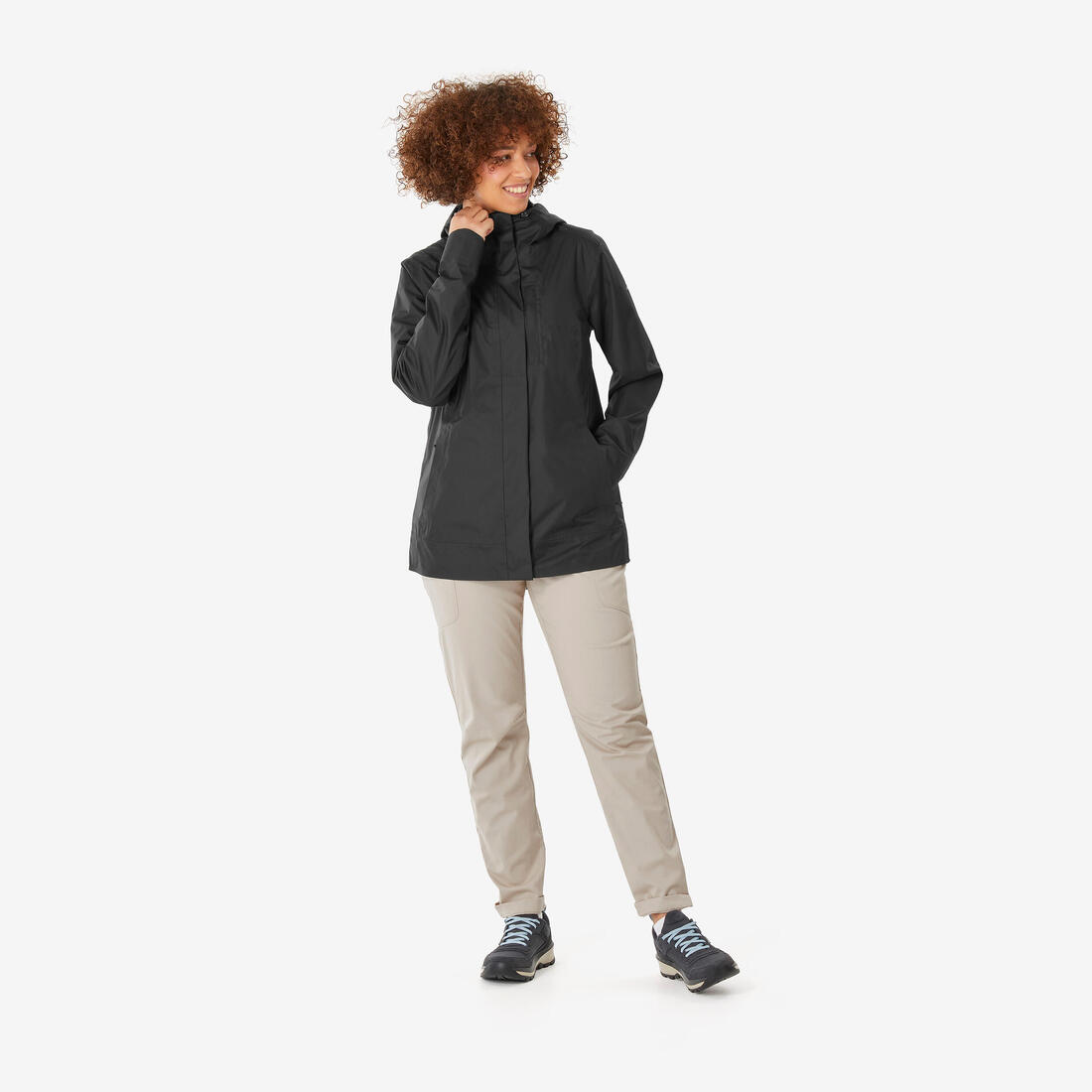 Veste de randonnée imperméable femme, NH500