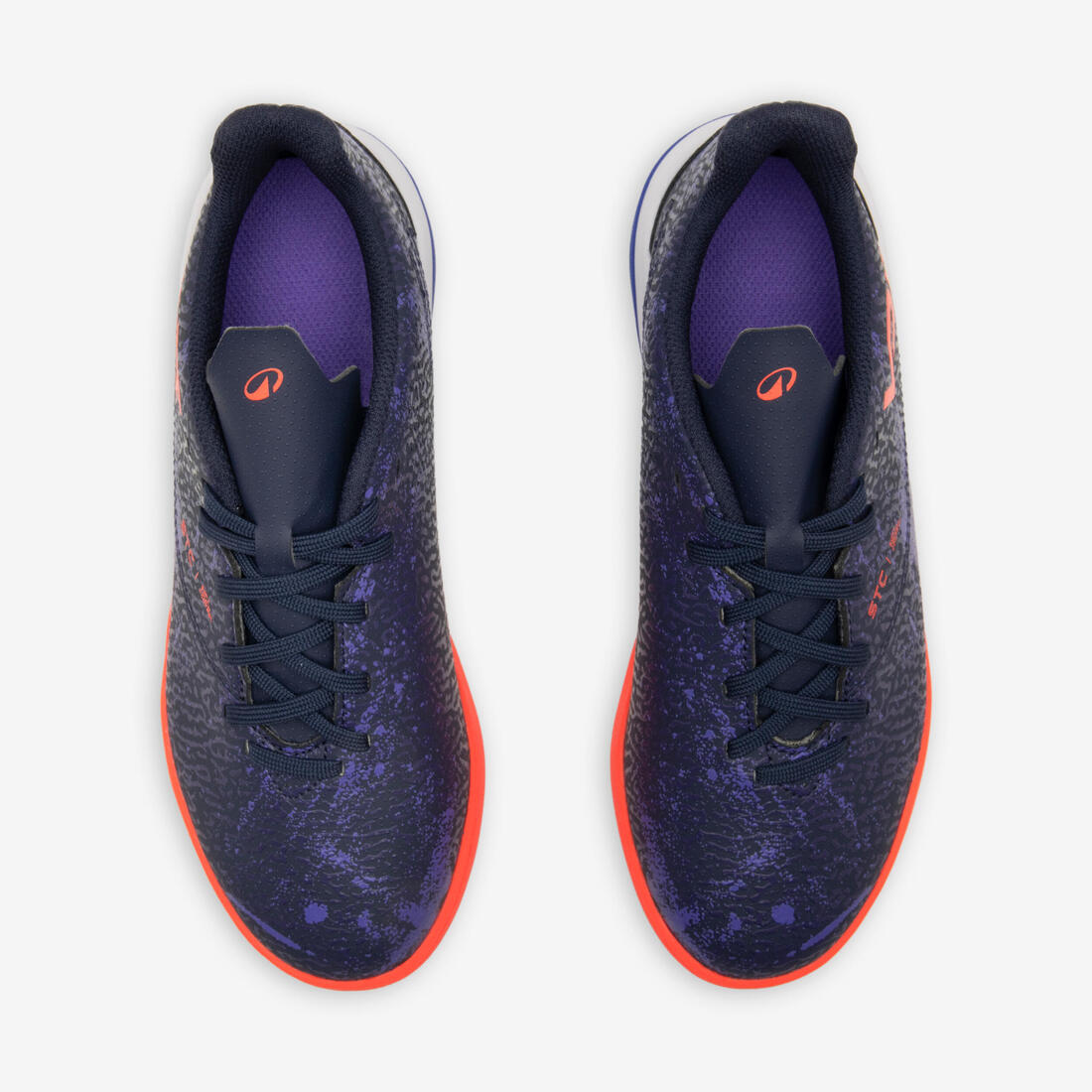 CHAUSSURES DE FOOTBALL ENFANT A LACETS VIRALTO I TURF TF ORANGE ET