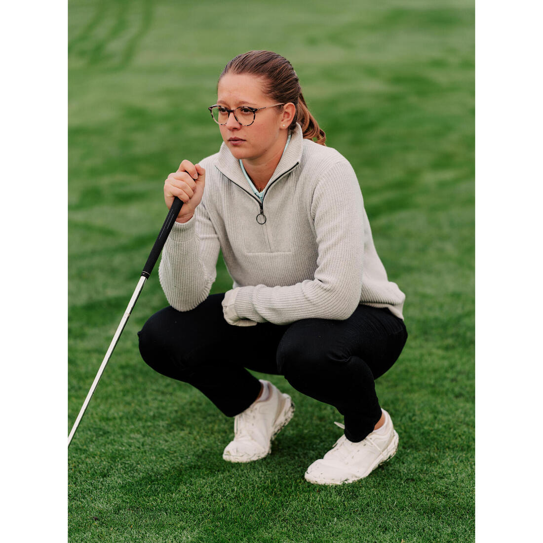 Pantalon chino de golf coton femme, MW500