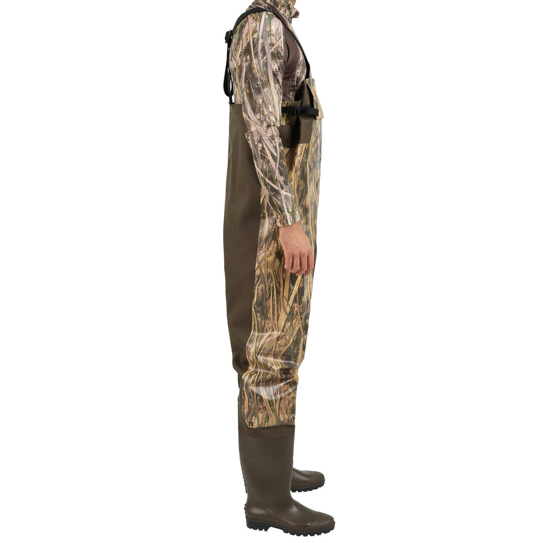 Waders chasse avec poches 520 camouflage marais