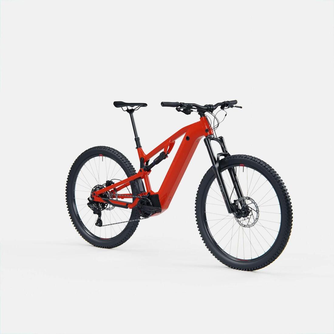 Vélo VTT électrique tout suspendu 29" - E-EXPL 520 S Rouge vif