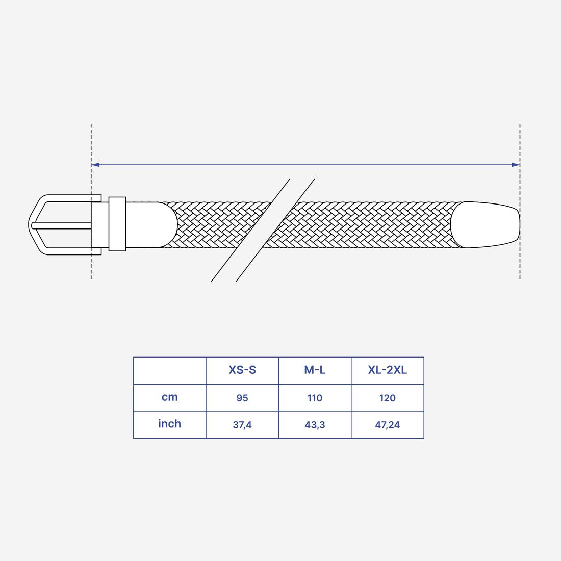Ceinture golf tressée élastique & extensible
