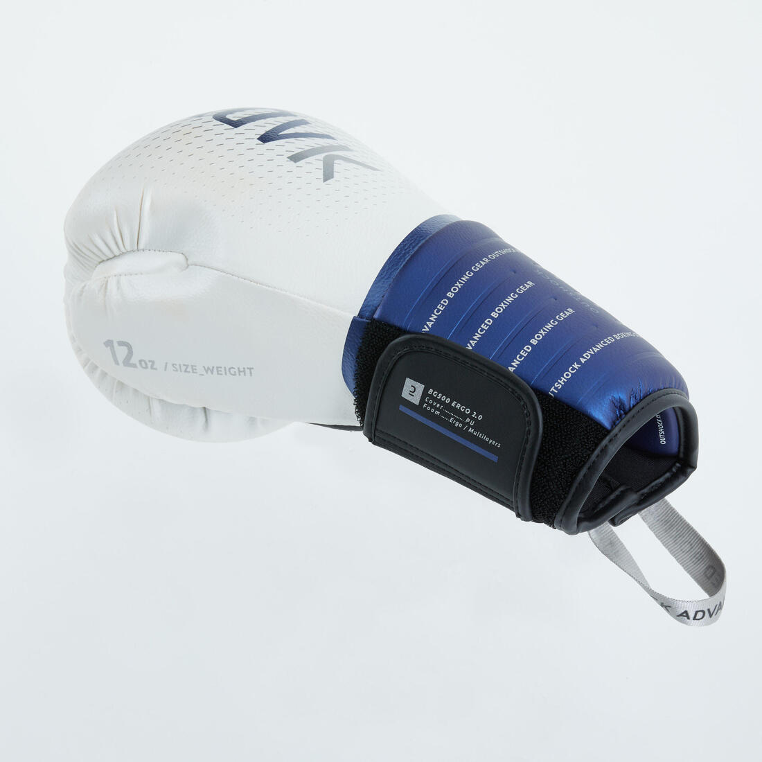 Gants de boxe avec maintien articulaire du poignet, bleu et