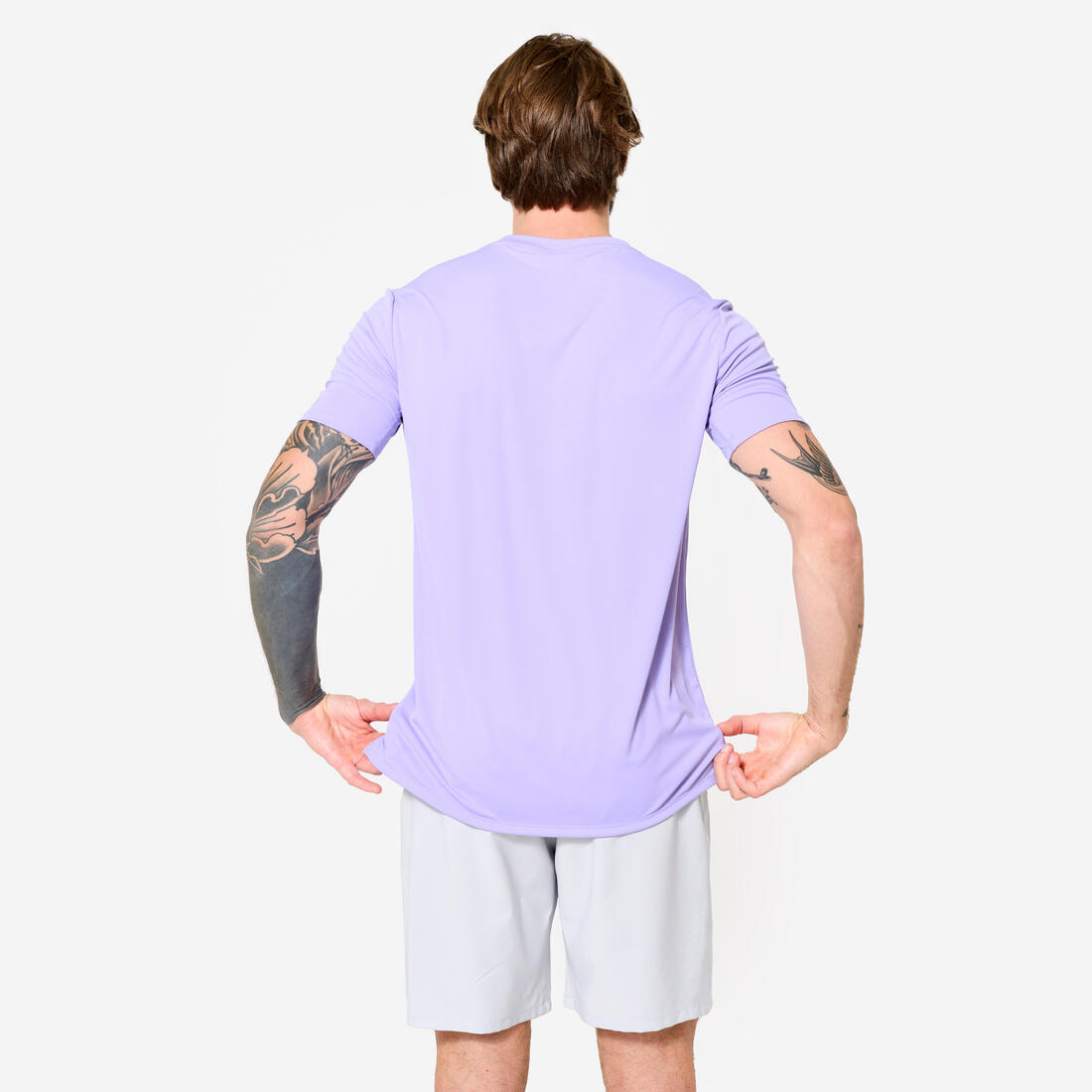 T-shirt de fitness manches courtes respirant col rond homme