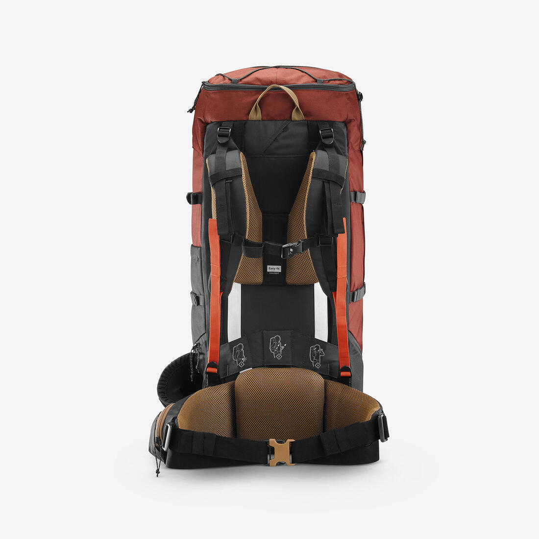 Sac à dos de trekking homme 70 l - mt100 easyfit